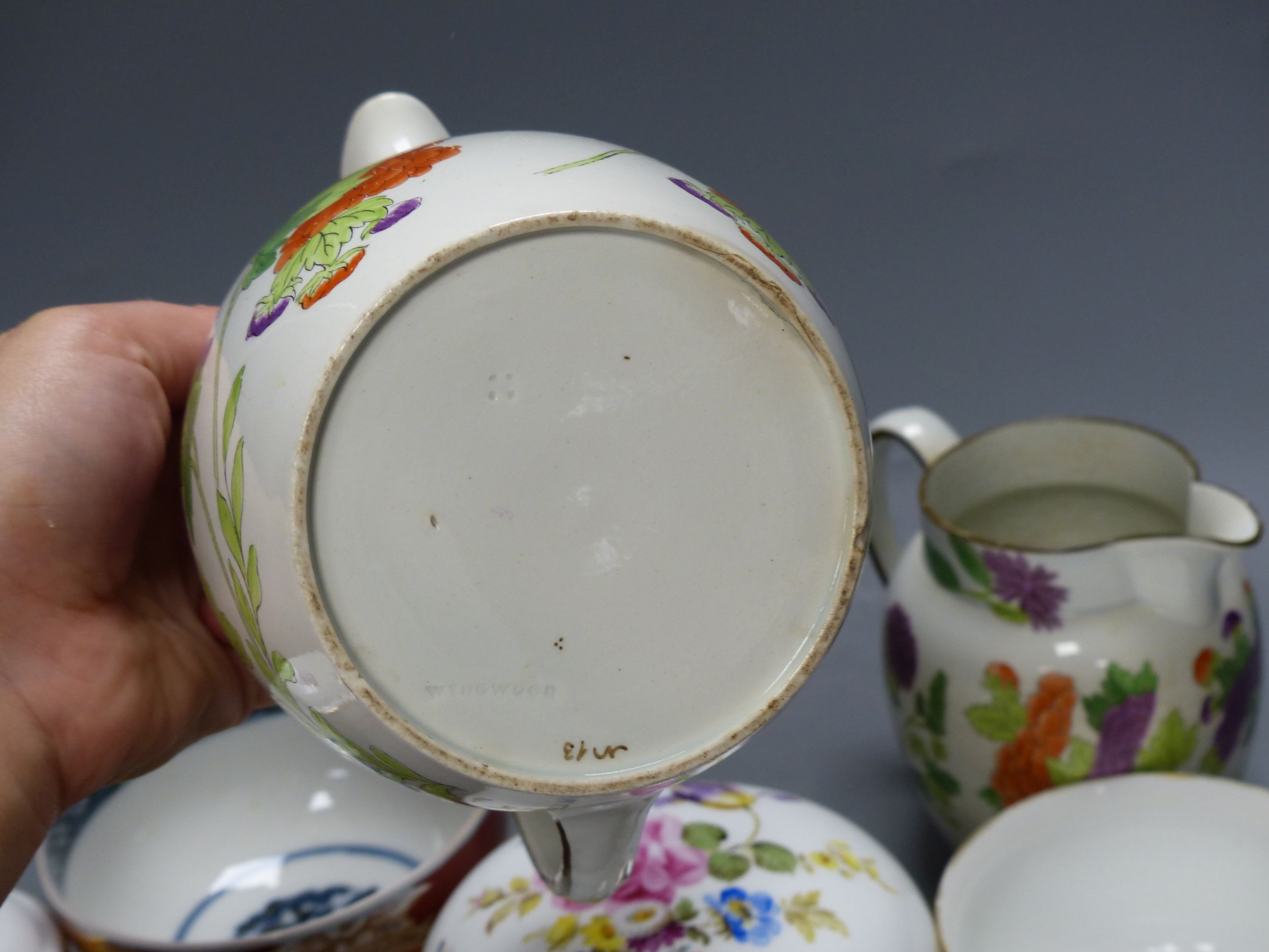 Two Wedgwood jugs, a Meissen box and cover, Royal Copenhagen sucrier, an Imari bowl and Cover etc.
